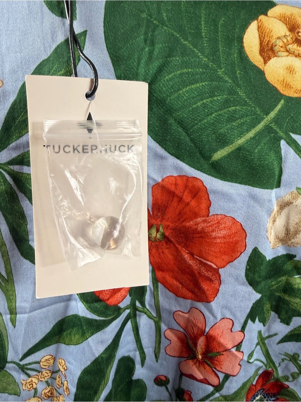 NWT Tuckernuck willow pop over Green and White botanical Print Tunic size XL - Picture 13 of 15